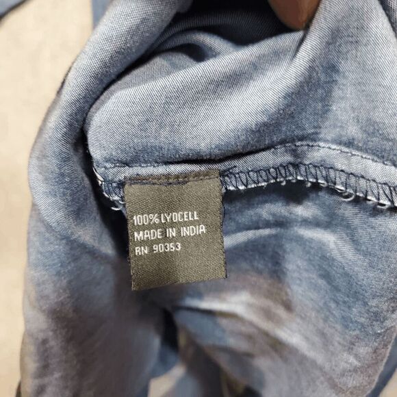 J. Gee Dress Womens Medium Blue Denim Shirt Dress Lyocell Collar Button Front - Picture 5 of 9